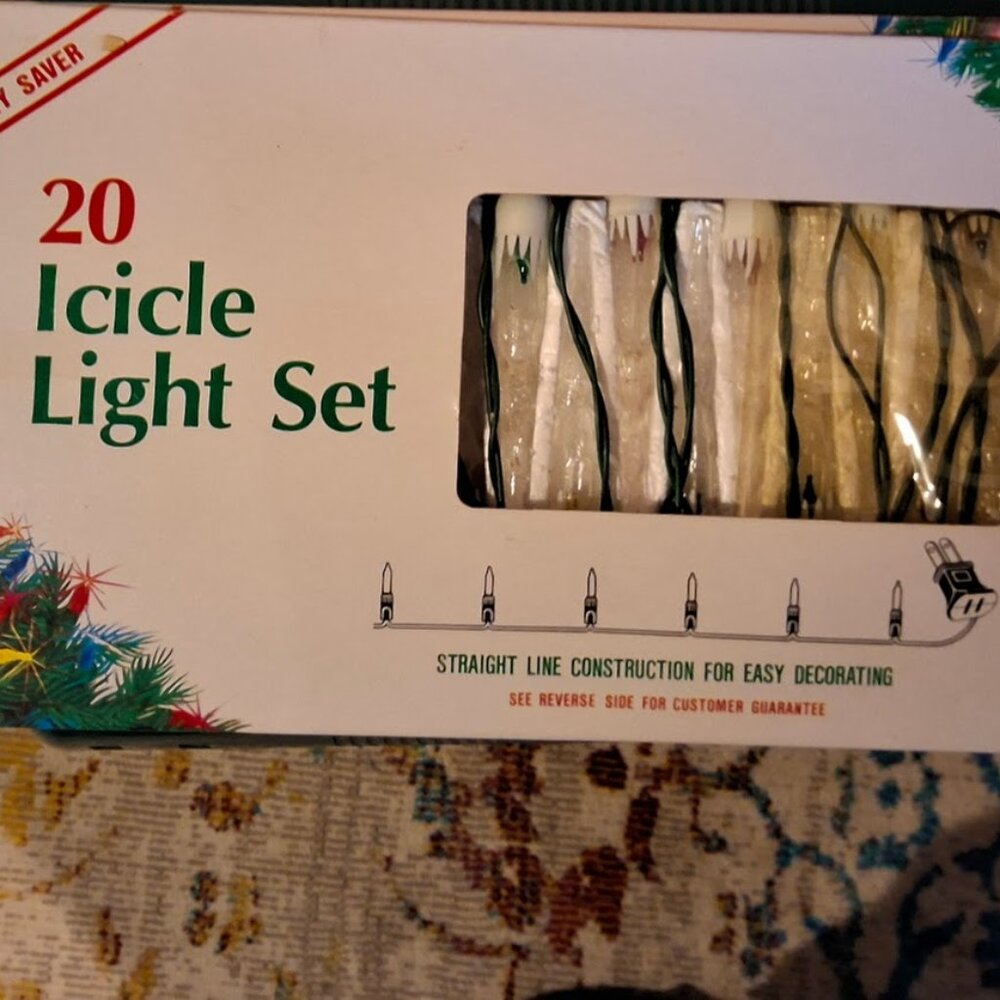20 Icicle lights Vintage , 2 boxes